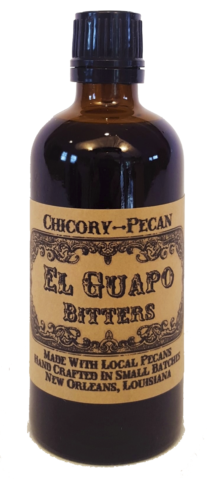 El Guapo chicory-pecan bitters distributed by Samoras Fine Foods for your culinary and cocktail applications.png